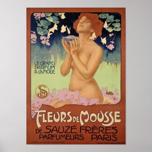Poster publicitaire parfum Art Nouveau vintage Fra (Devant)