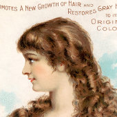 Poster publicitaire pour habiller les cheveux vint