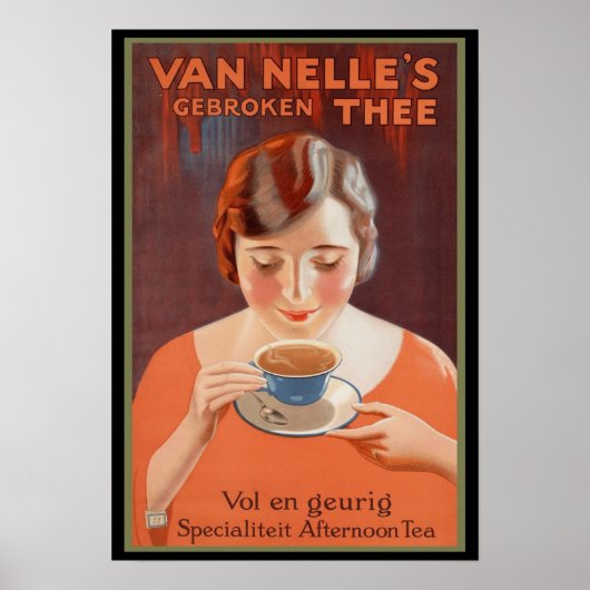 Poster publicitaire pour le thé de Van Nelle (Devant)