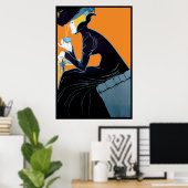 Poster publicitaire pour thé Art Nouveau vintage I (Bureau à domicile)