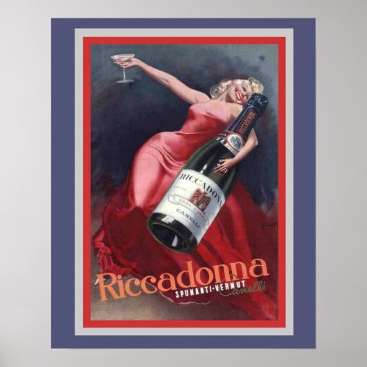 Poster publicitaire Riccadonna Vintage 16 x 20 (Devant)