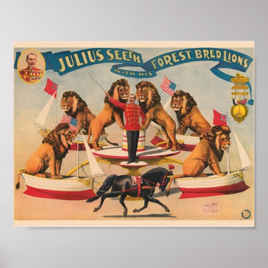 Poster publicitaire vintage Circus (Devant)