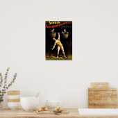 Poster publicitaire vintage Circus Strongman (Cuisine)