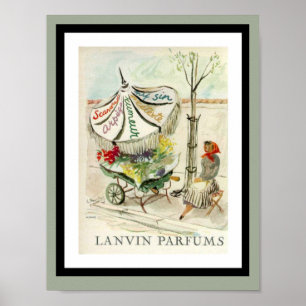 Poster publicitaire vintage Lavin Parfums