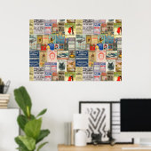 Poster publicitaire vintage ou pour Decoupage (Bureau à domicile)
