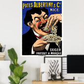 Poster publicitaire vintage Pasta (Bureau à domicile)