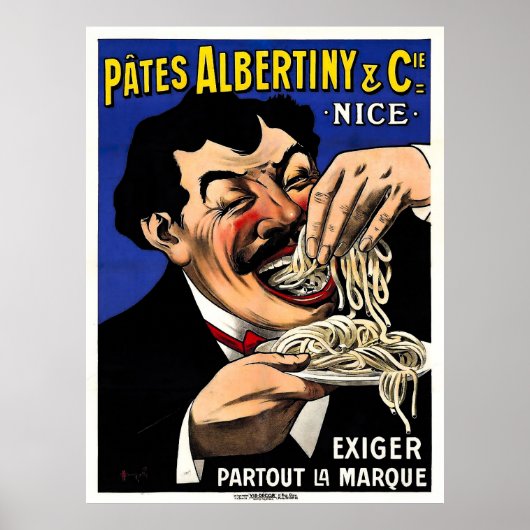 Poster publicitaire vintage Pasta (Devant)