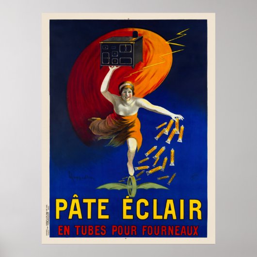 Poster publicitaire Vintage Pate Eclair 1912 (Devant)