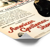 Poster Publicité américaine de chaussures pour hommes, W. (Coin)