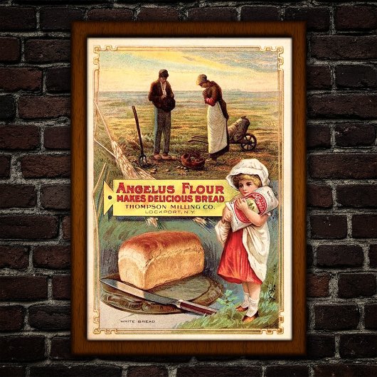 Poster Publicité ancienne pour la farine