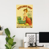 Poster Publicité ancienne pour le savon d'Écosse (Bureau à domicile)
