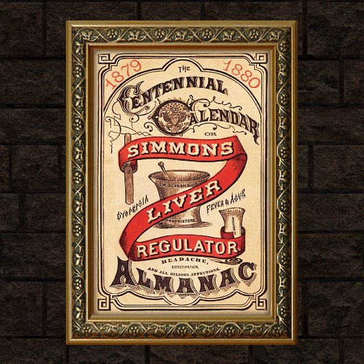 Poster Publicité ancienne pour régulateur hépatique