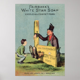Poster Publicité au savon White Star de Fairbank