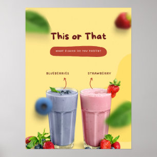 Poster Publicité avant de promotion de milk shake de rest