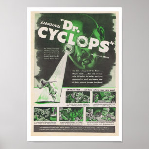 Poster Publicité cinématographique Dr Cyclops 1940