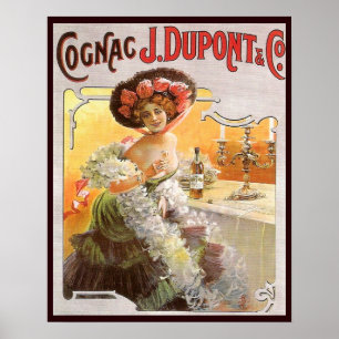 Poster Publicité Cognac vintage