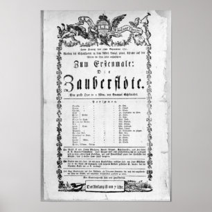 Poster Publicité d'affiche de ` le Flute magique