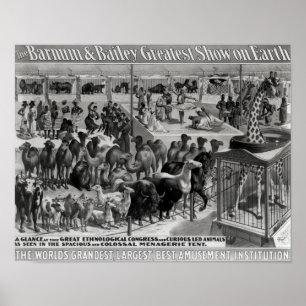 Poster Publicité d'affiche, 'Le Barnum et Bailey