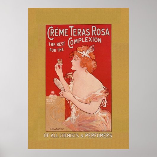 Poster Publicité de beauté vintage (Devant)