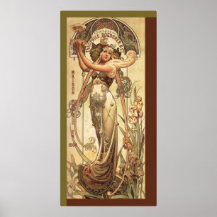 Poster Publicité de boissons de Nouveau d'art