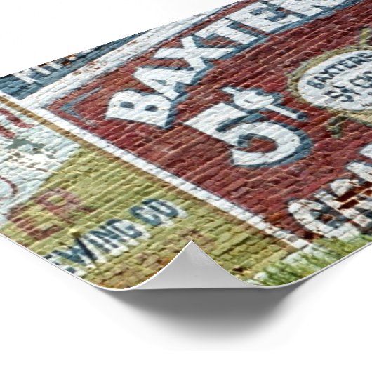 Poster Publicité de cigare Baxter (Coin)