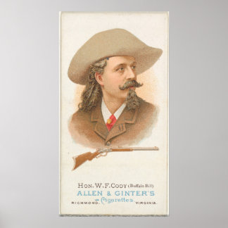 Poster Publicité de cigarettes de Buffalo Bill