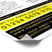 Poster Publicité de la société Yellow Skip, Skip/Dumpster (Coin)