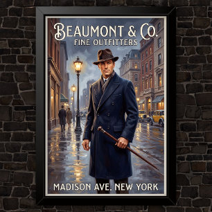 Poster Publicité de mode vintage des années 1920