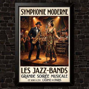 Poster Publicité de mode vintage des années 1920
