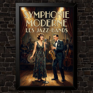 Poster Publicité de mode vintage des années 1920