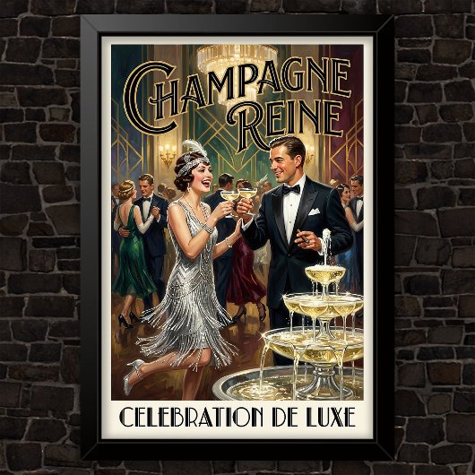 Poster Publicité de mode vintage des années 1920