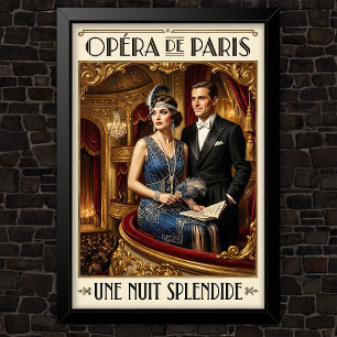 Poster Publicité de mode vintage des années 1920