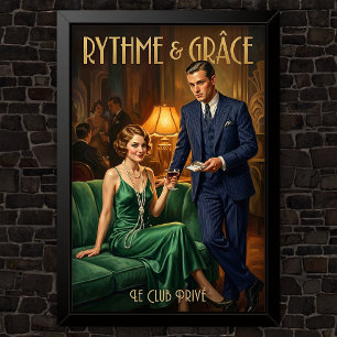 Poster Publicité de mode vintage des années 1920