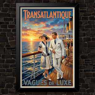 Poster Publicité de mode vintage des années 1920