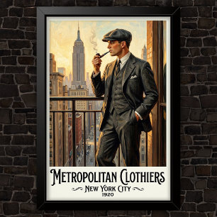 Poster Publicité de mode vintage des années 1920