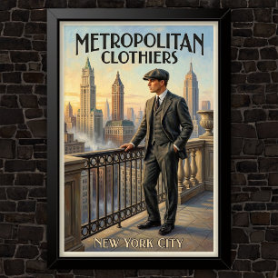 Poster Publicité de mode vintage des années 1920