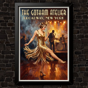 Poster Publicité de mode vintage des années 1920