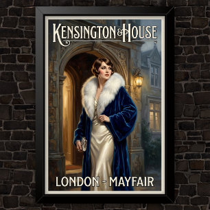 Poster Publicité de mode vintage des années 1920