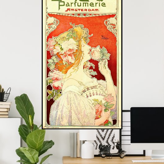 Poster Publicité de parfum 1897 (Bureau à domicile)