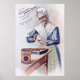 Poster Publicité de poudre de cuisson Cleveland