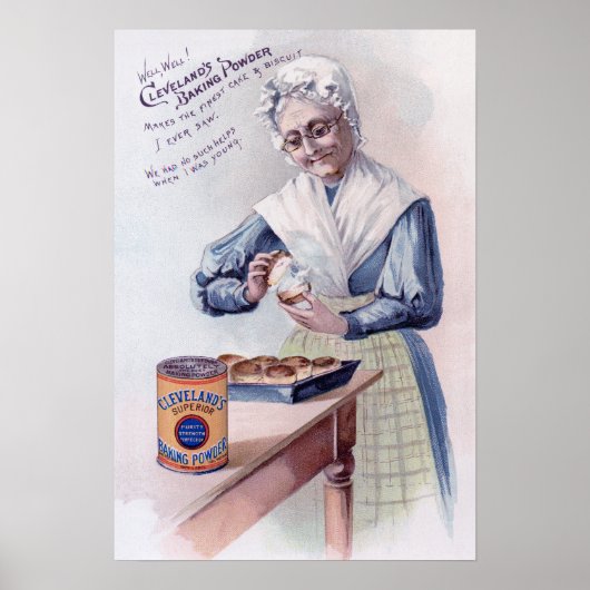 Poster Publicité de poudre de cuisson Cleveland (Devant)