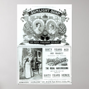 Poster Publicité de savon de lumière du soleil