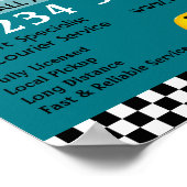 Poster Publicité des panneaux de taxi (Coin)