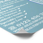 Poster Publicité du logo de la Boutique alimentaire santé (Coin)