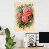Poster Publicité écossaise Rose (Bureau à domicile)