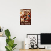 Poster Publicité emblématique des années 1960 (Bureau à domicile)