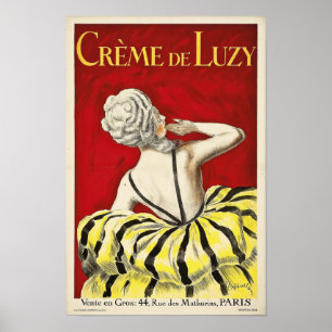 Poster Publicité française art nouveau beauté Creme de Lu