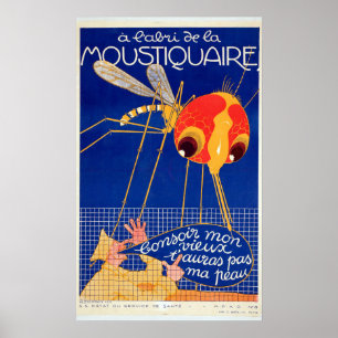 Poster Publicité française vintage de lutte contre les
