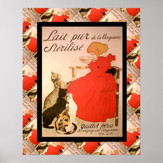 Poster Publicité française vintage, Lait Pur (Devant)