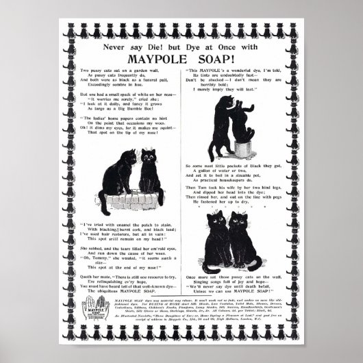 Poster Publicité Maypole Soap, Louis Wain (Devant)